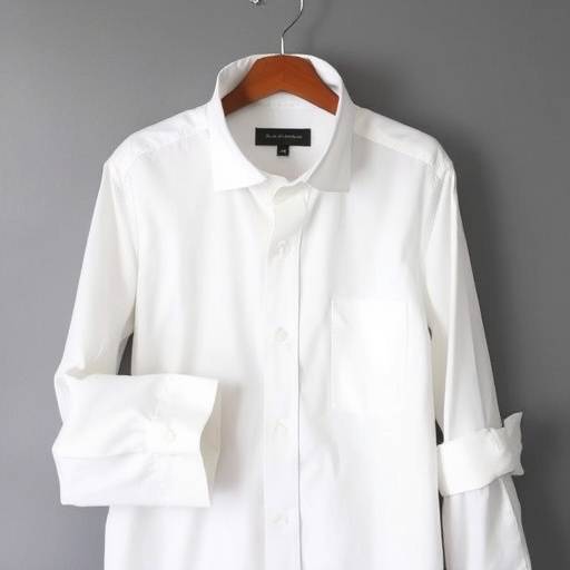 A perfectly fitted white Egyptian cotton dress shirt with a classic spread collar and French cuffs.